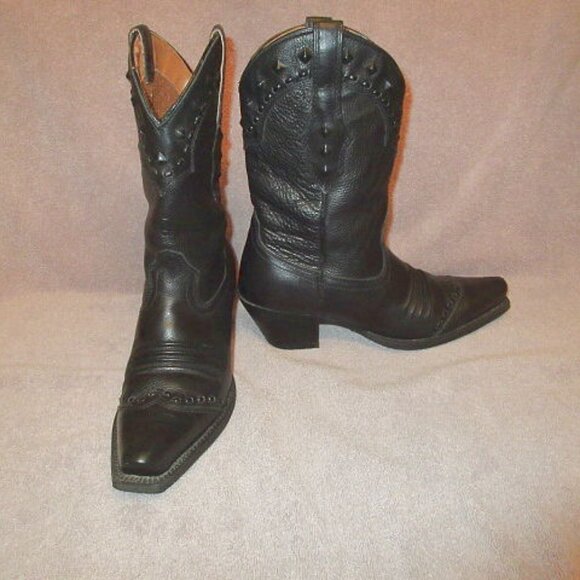 Ariat Womens Dixie Leather Cowboy Boots Size 7.5 Studs Mid-Calf Western Baddie - Picture 1 of 13